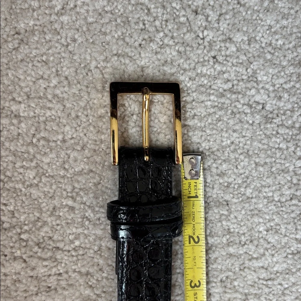 W. Kleinberg Genuine Alligator USA Neiman Marcus Adjustable‎ Belt Black Mens 42